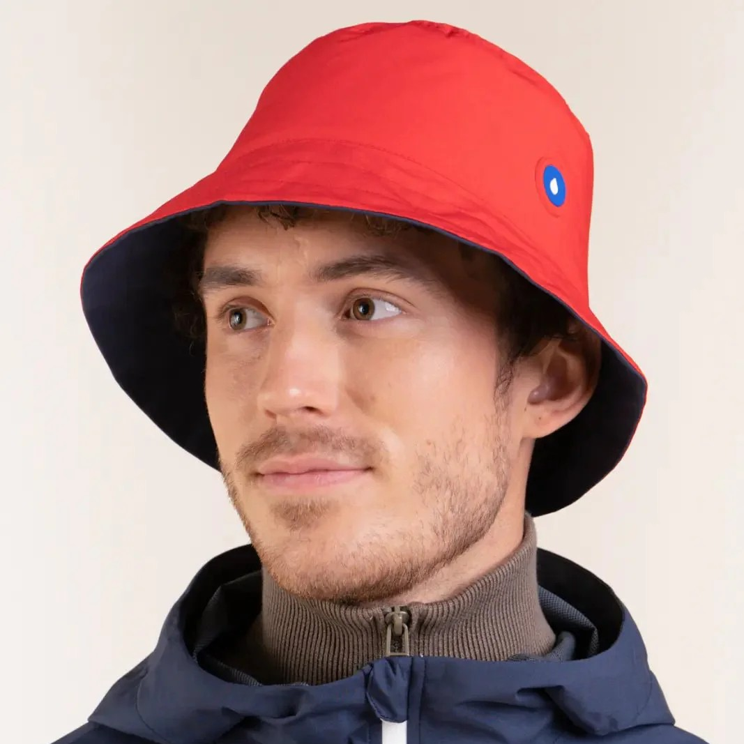 1FL0401-137 [FLOTTE] Reversible Bucket Hat Indigo Rouge #22051 (EU)