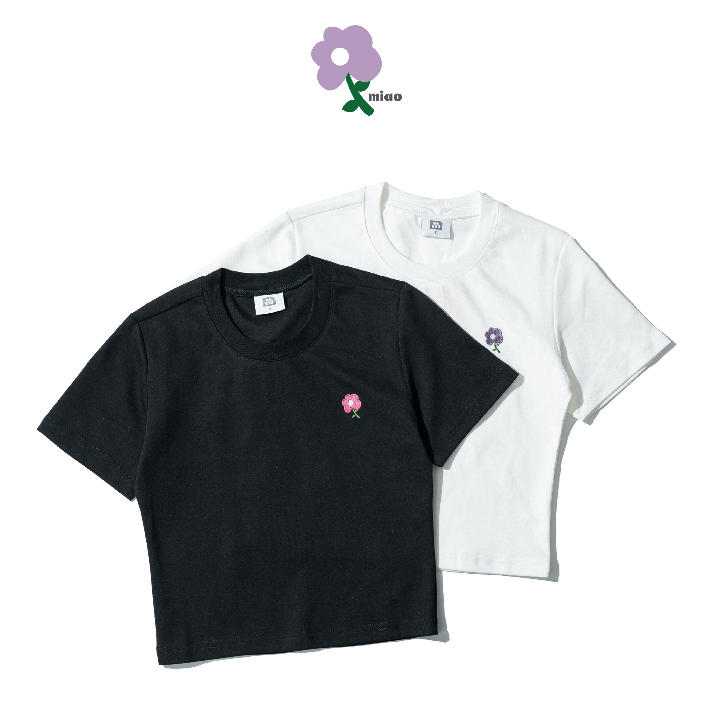 AGILITY MIAO Flowers Embroidery Tee 女裝 小花刺繡 短Tee [M-F1]