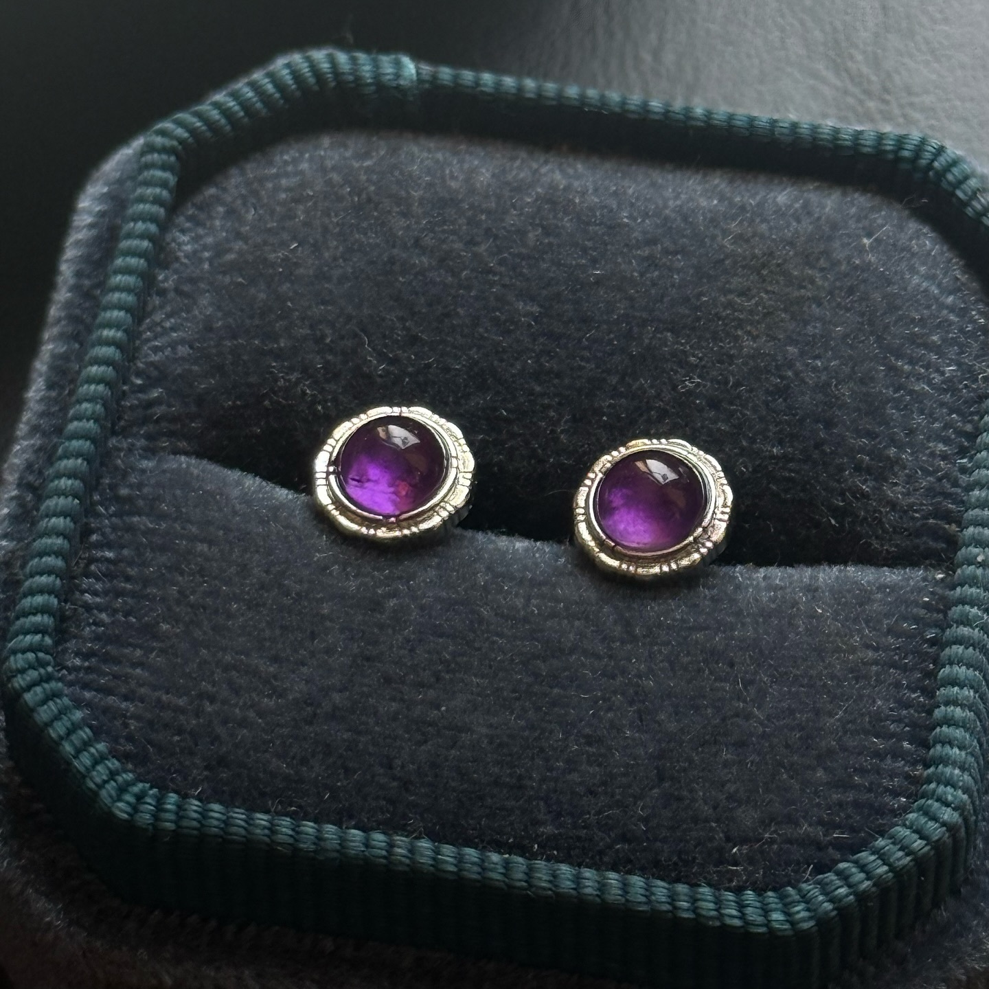 [原石] 紫水晶 水晶耳環