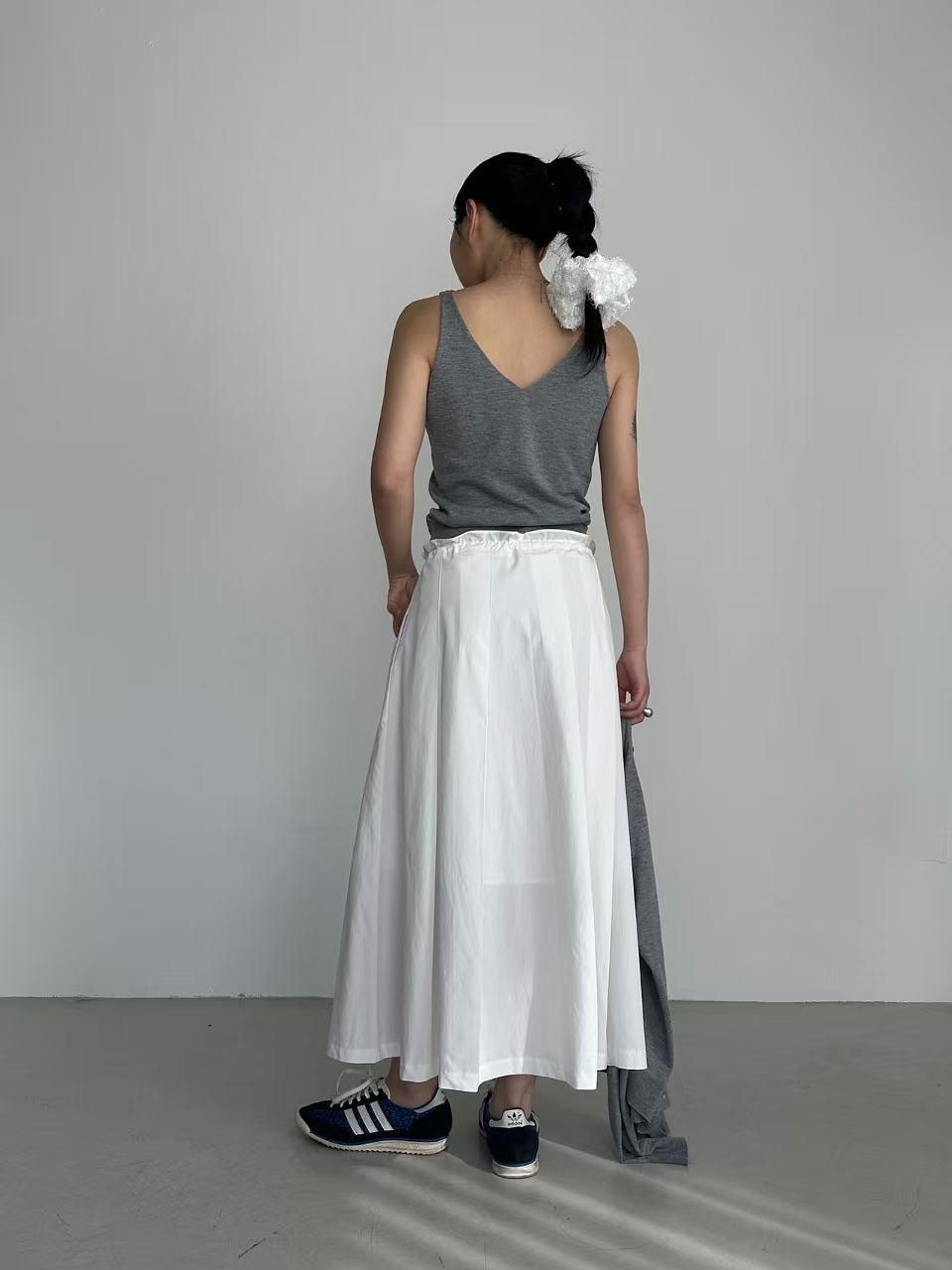 XQ030 抽繩束口長裙