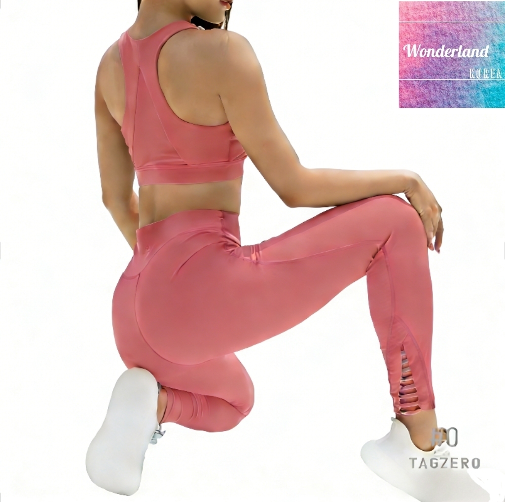 T38-T46 W040303透氣側紋瑜珈褲 (093)