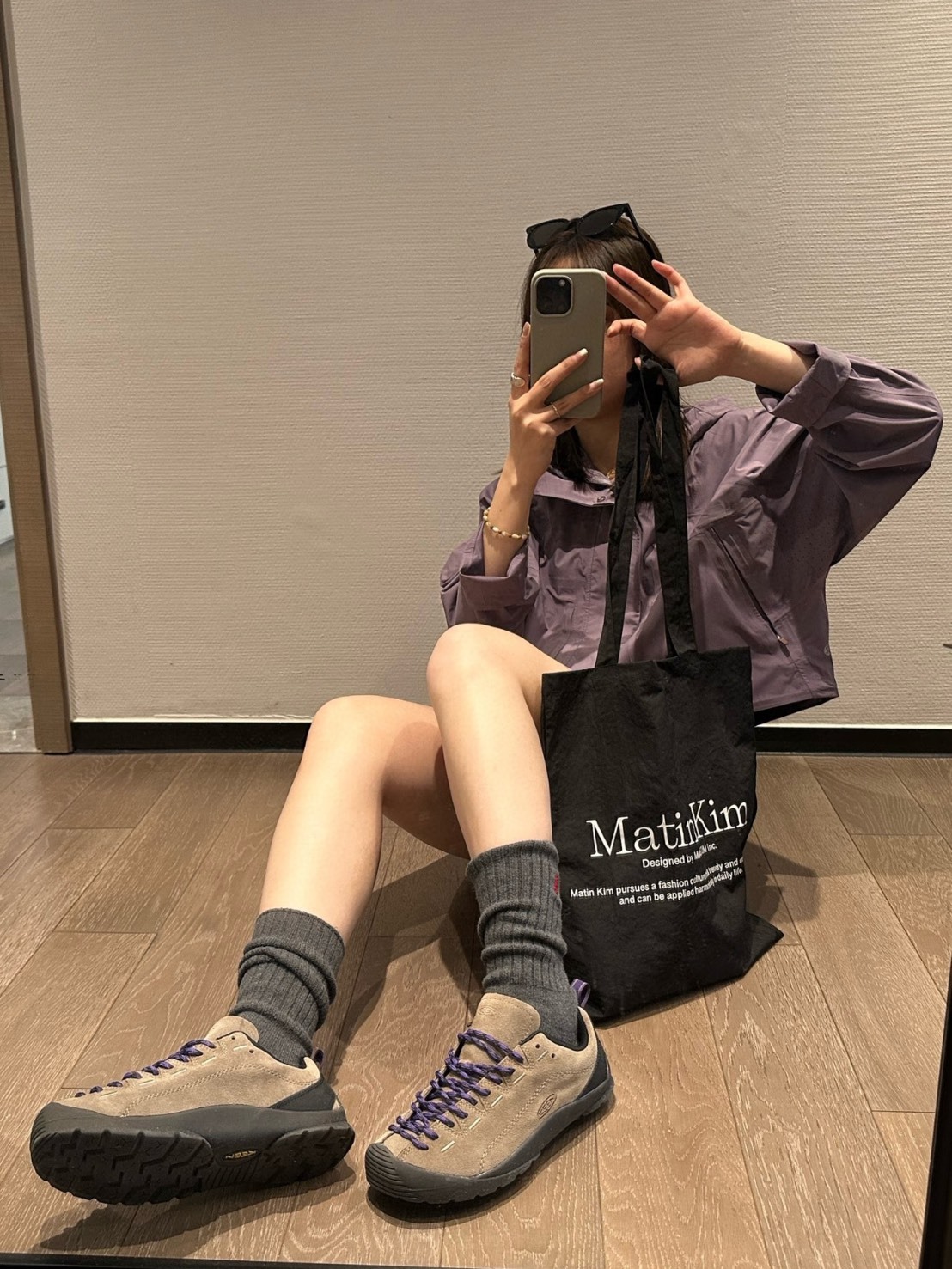 MATIN KIM 品牌經典字母 帆布袋