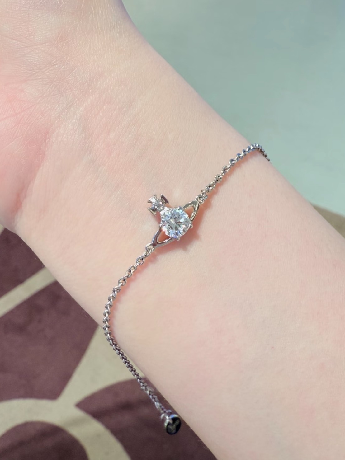 VIVIENNE WESTWOOD 西太后 REINA SMALL BRACELET 土星帶鑽手鍊