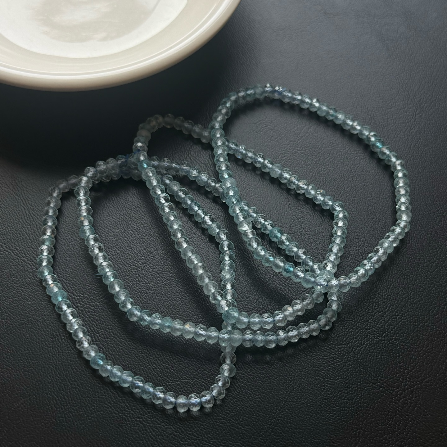 [原石] 冰種海藍寶 細手鍊 水晶手串