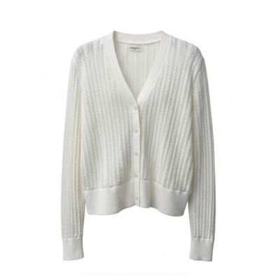 1SO0403-088 [SUNNY STUDIO] Knit Cardigan White #770131-RINA (EU)