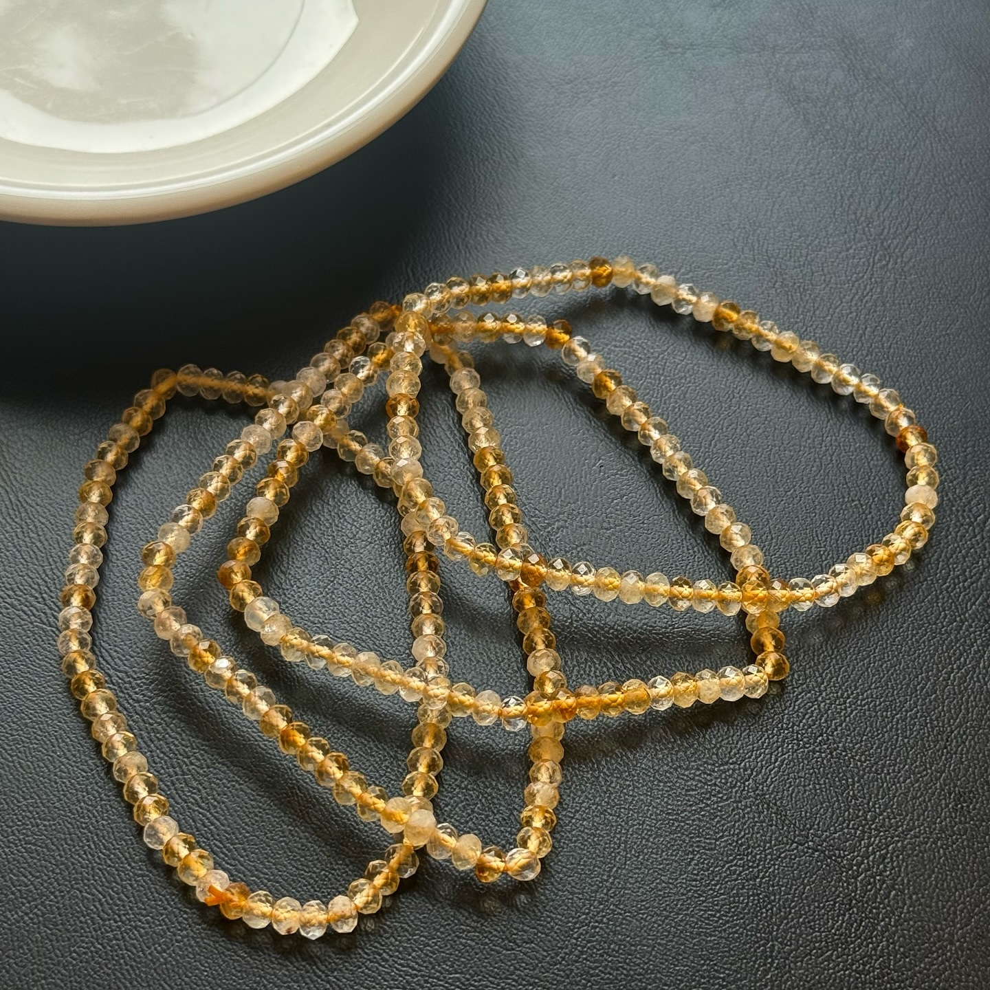 [原石] 黃水晶 細手鍊 水晶手串