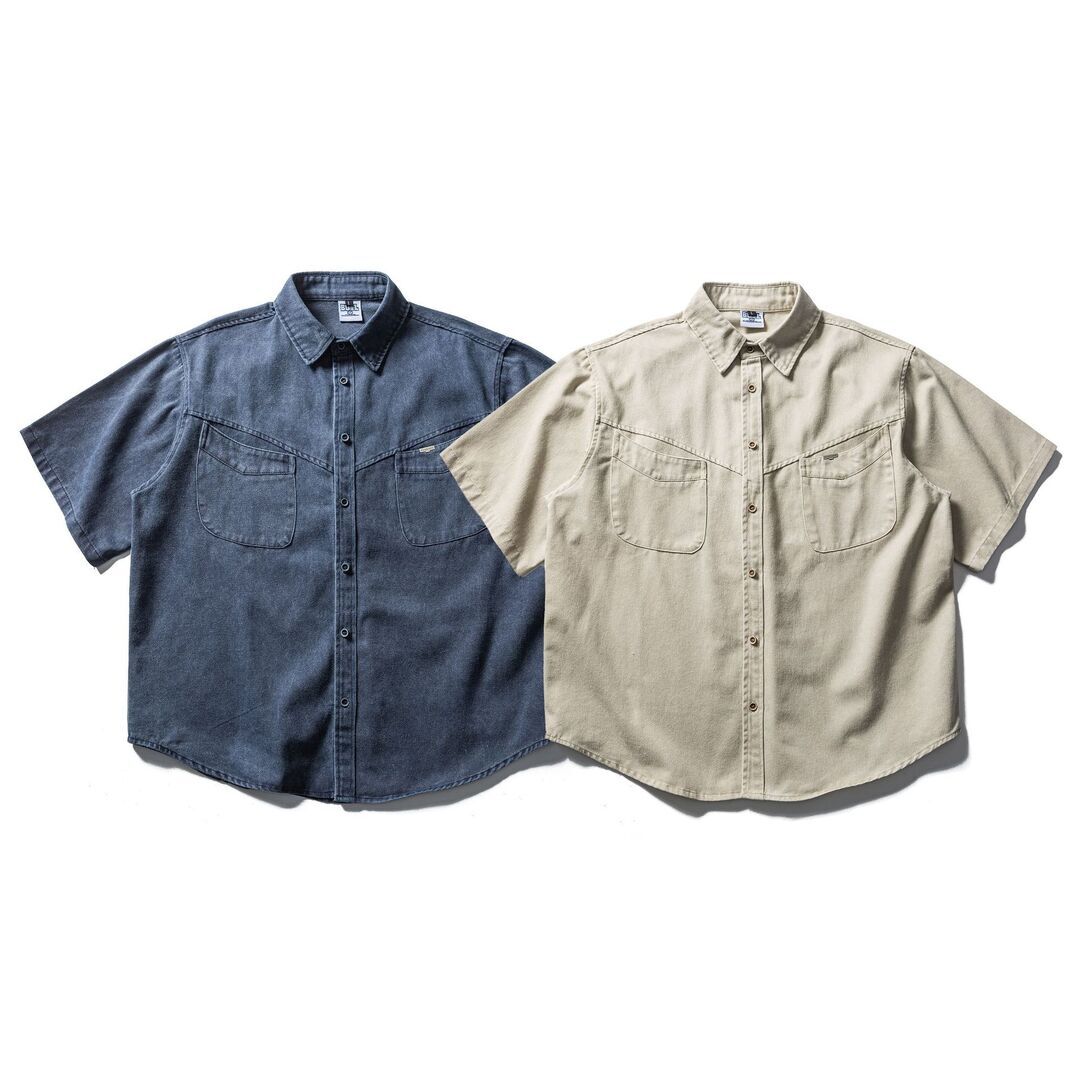 Western西部工裝短袖襯衫