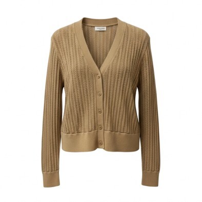 1SO0403-090 [SUNNY STUDIO] Knit Cardigan Camel #770131-RINA (EU)