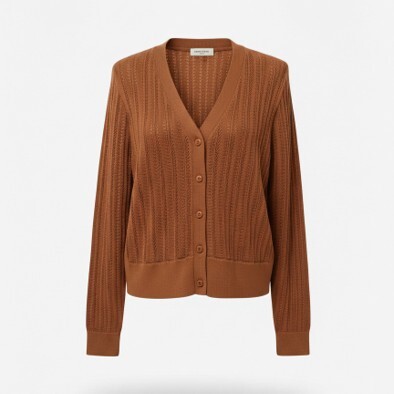 1SO0403-092 [SUNNY STUDIO] Knit Cardigan Terracotta #770131-RINA (EU)