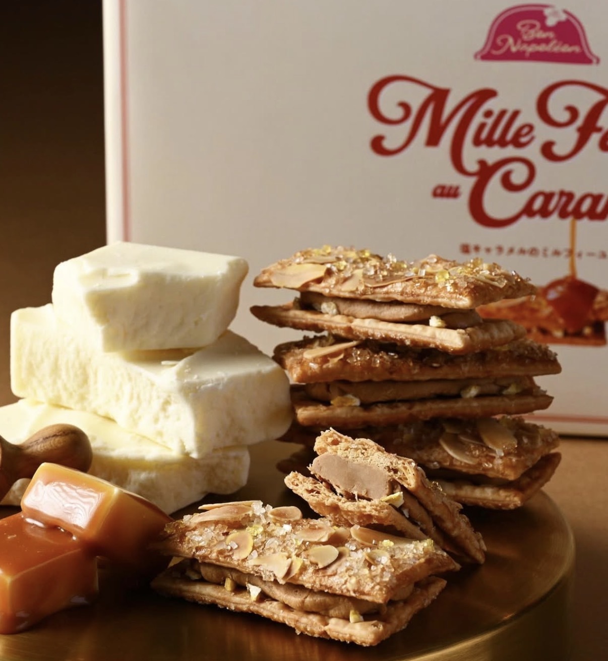 【多莉爆推薦】JP Bon Appetit 鹽味焦糖杏仁拿破崙千層酥 6件 0113 TK260401