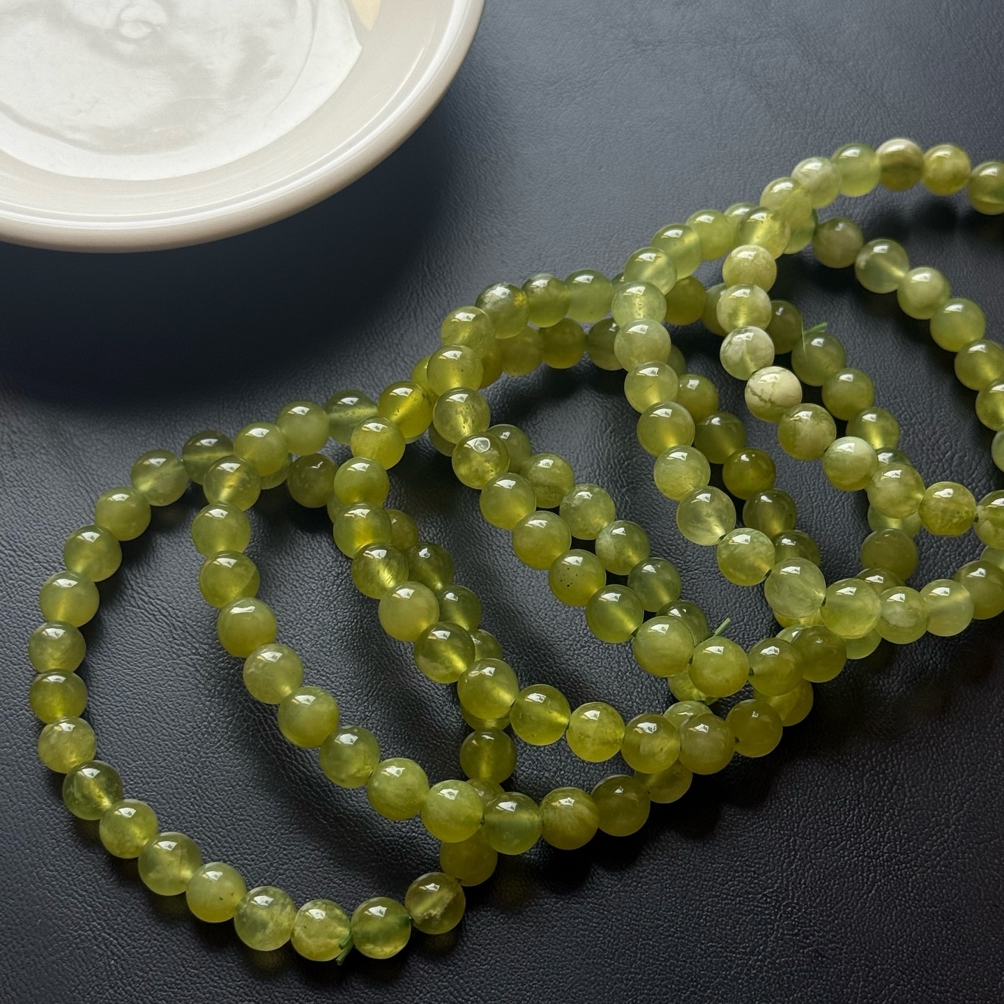 [原石] 冰種蛇紋石 水晶手串