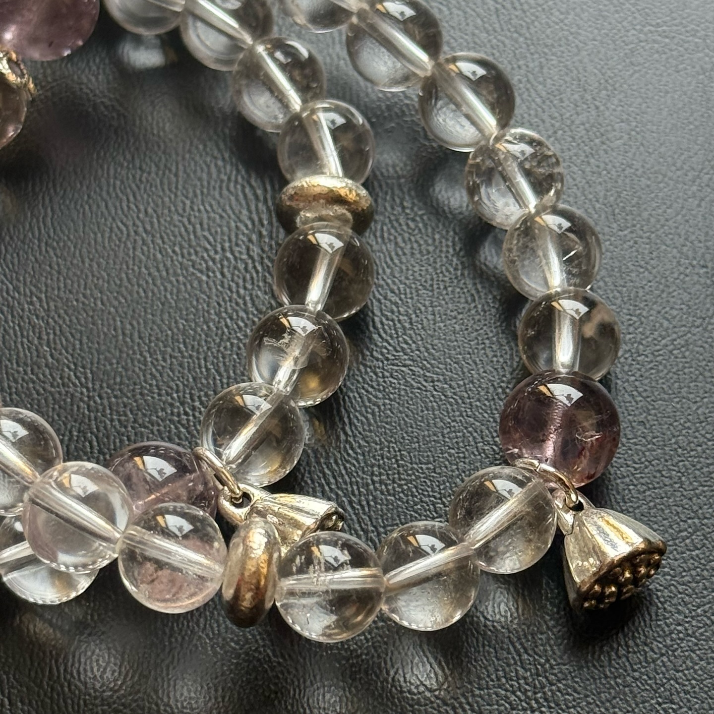 [原石] 白水晶+紫水晶 設計款手串