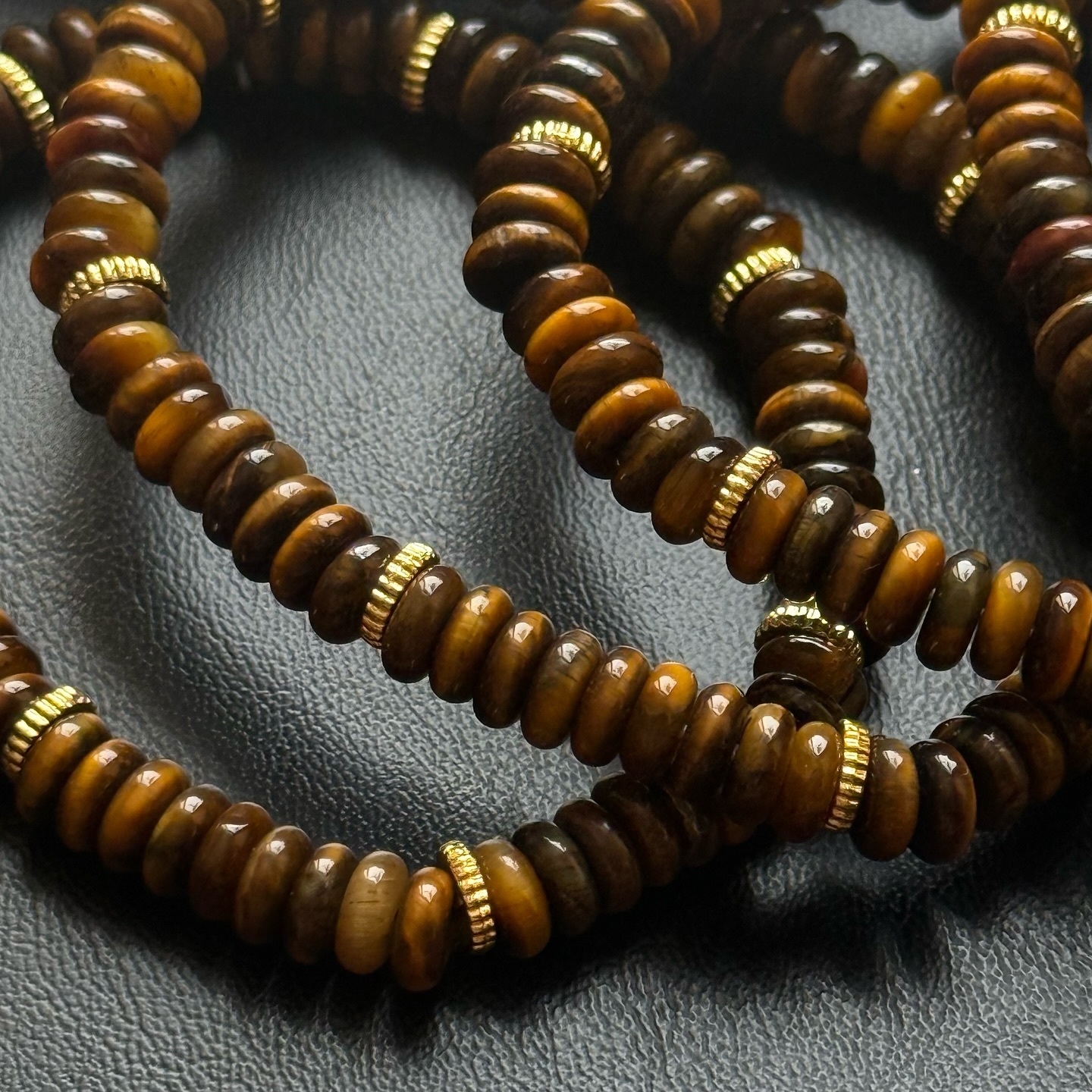 [原石] 虎眼石 扁珠手串 水晶手串