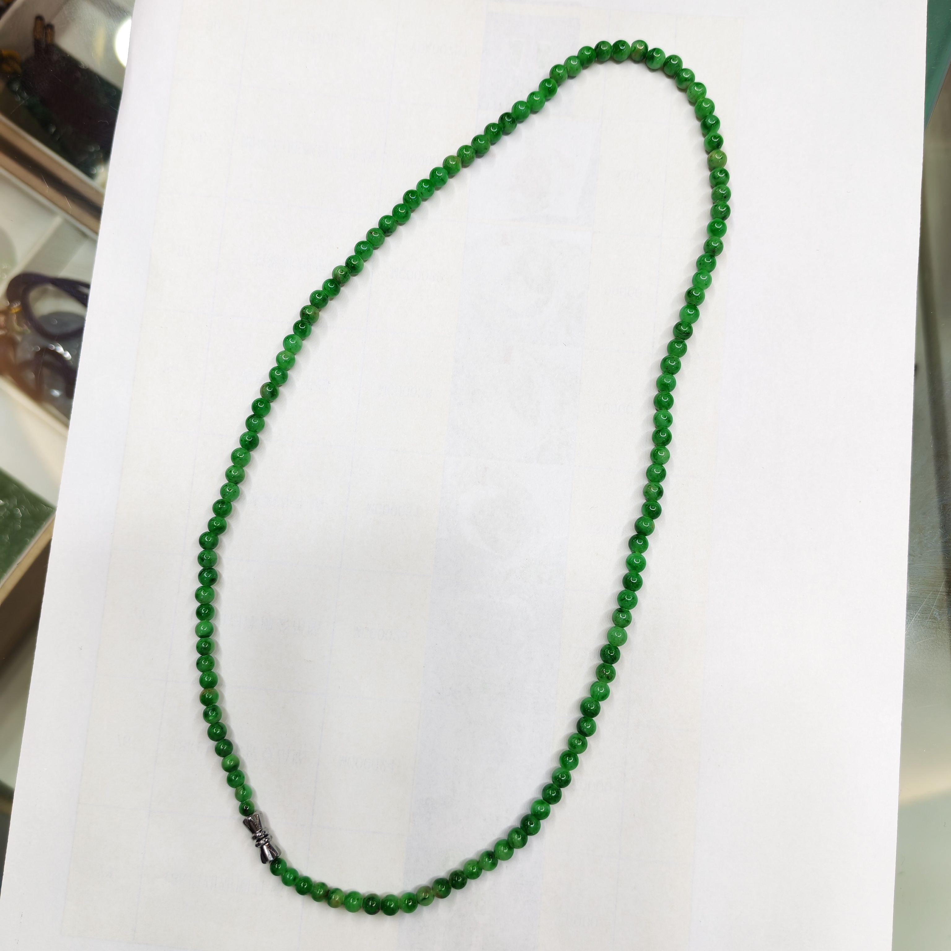 0401gz105-翡翠-翡翠珠鏈5mm（A105）