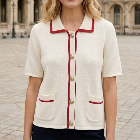 1SO0403-104 [SUNNY STUDIO] Knit Top Rouge #770141-YUNA (EU)