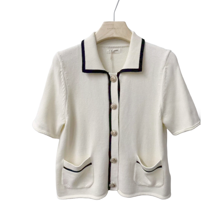 1SO0403-105 [SUNNY STUDIO] Knit Top Black #770141-YUNA (EU)