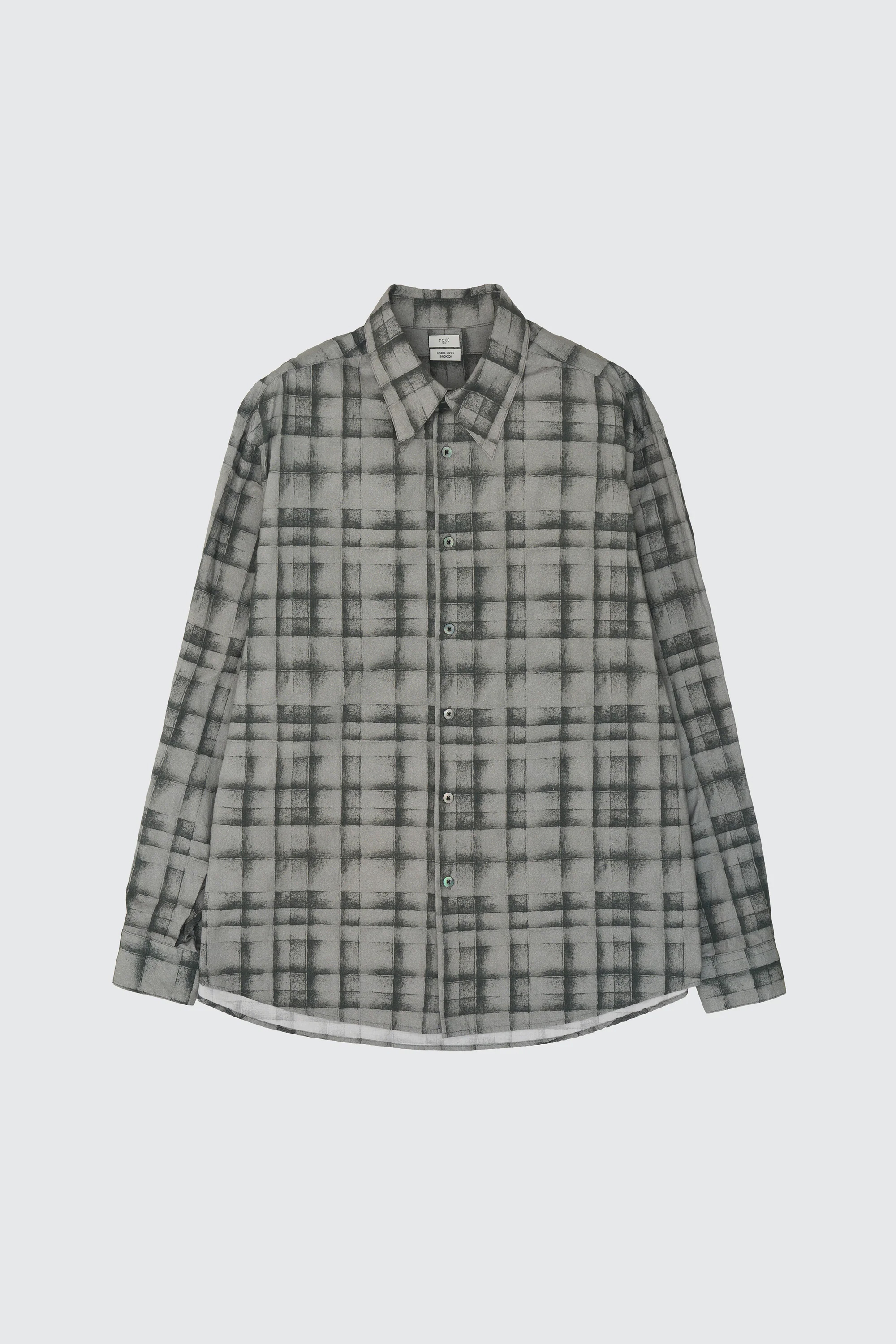 YOKE PLAID COTTON TYPEWRITER LOOSE FIT SHIRT