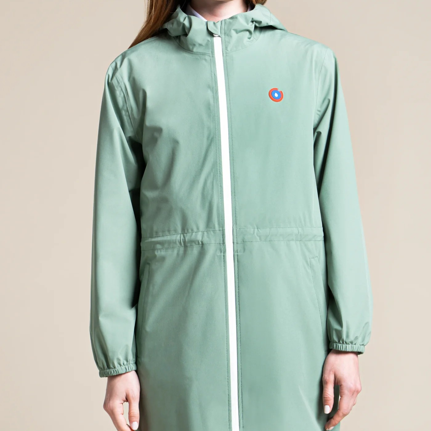 1FL0401-158 [FLOTTE] Amelot Couleur - Long Raincoat Very Sauge #20300 (EU)