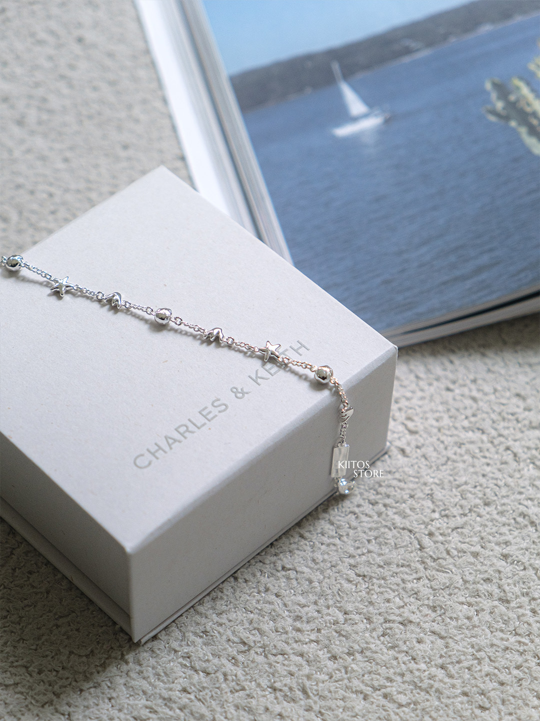 【現貨】Charles&Keith 小CK 海洋星手鍊 - 銀色