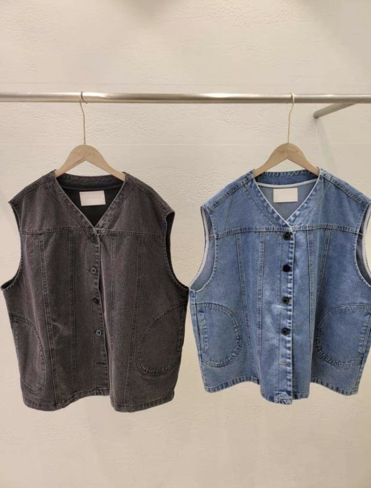 OT26416 背心牛仔外套