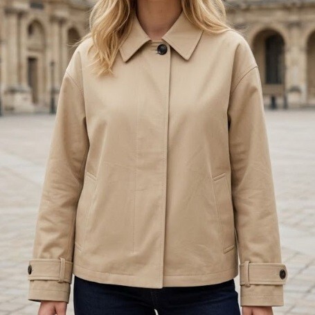 1SO0403-262 [SUNNY STUDIO] Elegant Jacket with a High Collar Camel #37110-LONY (EU)