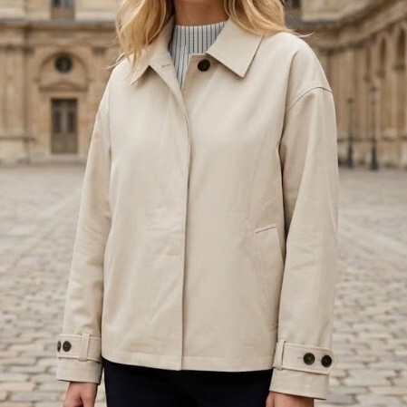 1SO0403-261 [SUNNY STUDIO] Elegant Jacket with a High Collar Beige #37110-LONY (EU)