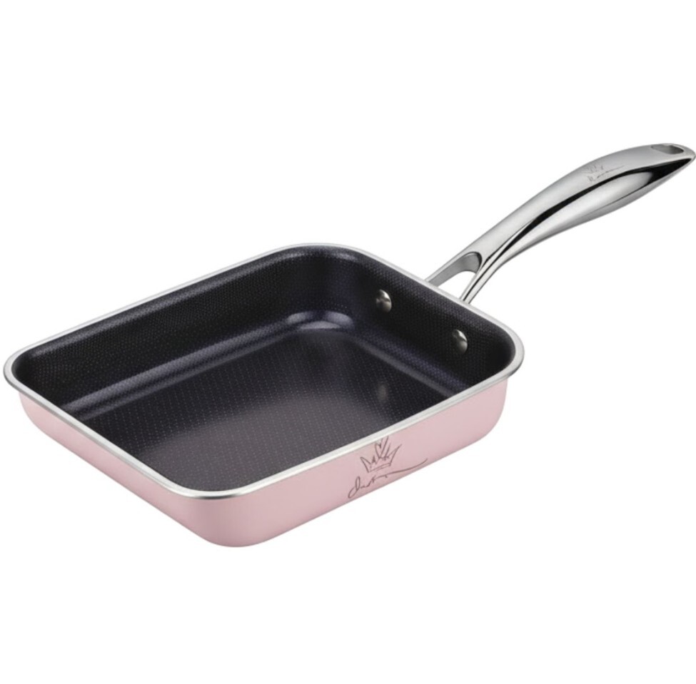 0411WB22-韓國廚具-曼烹多巴胺女王鍋3D藍鑽陶瓷釉玉子鍋 (15厘米) #蛋卷煎鍋 #四款顏色可供選購 粉色/ 薄荷綠/ 藍色/ 紅色 (A22)