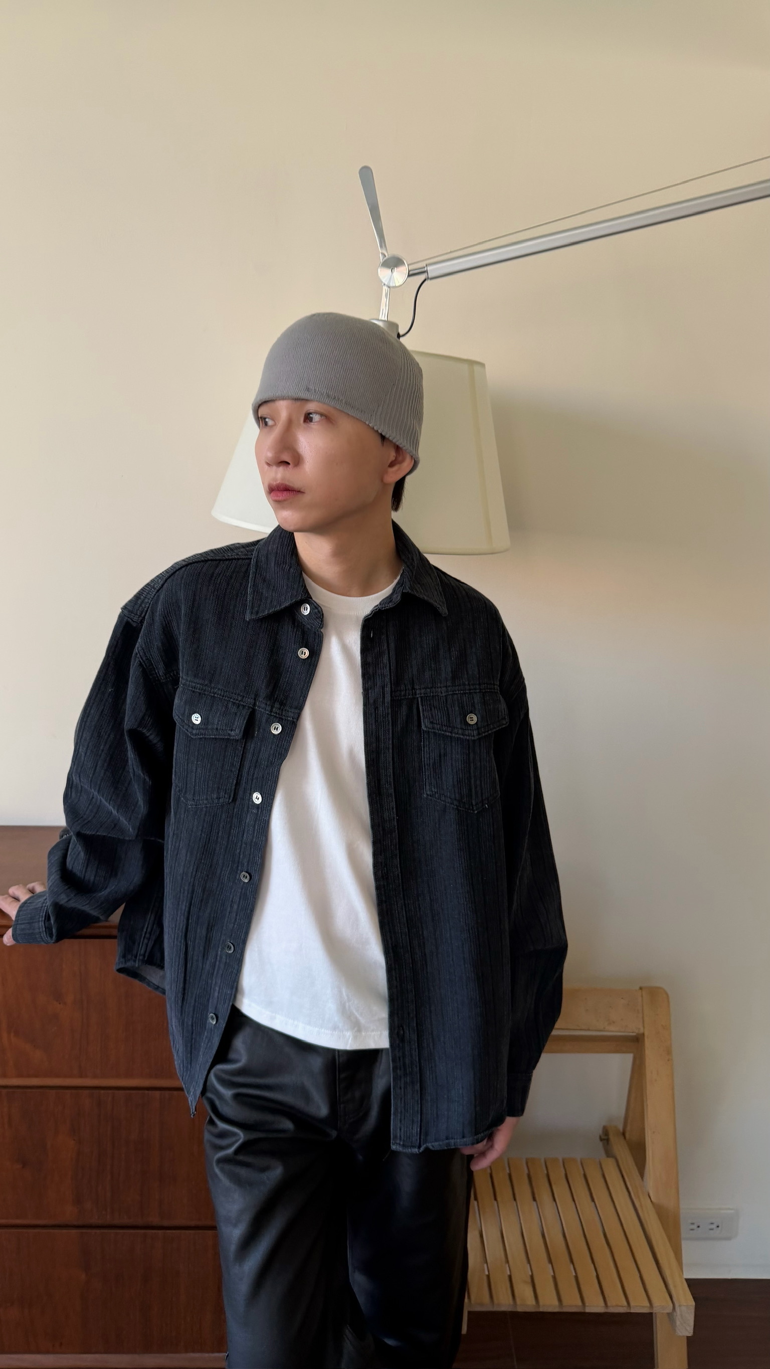 直紋紋路牛仔衫