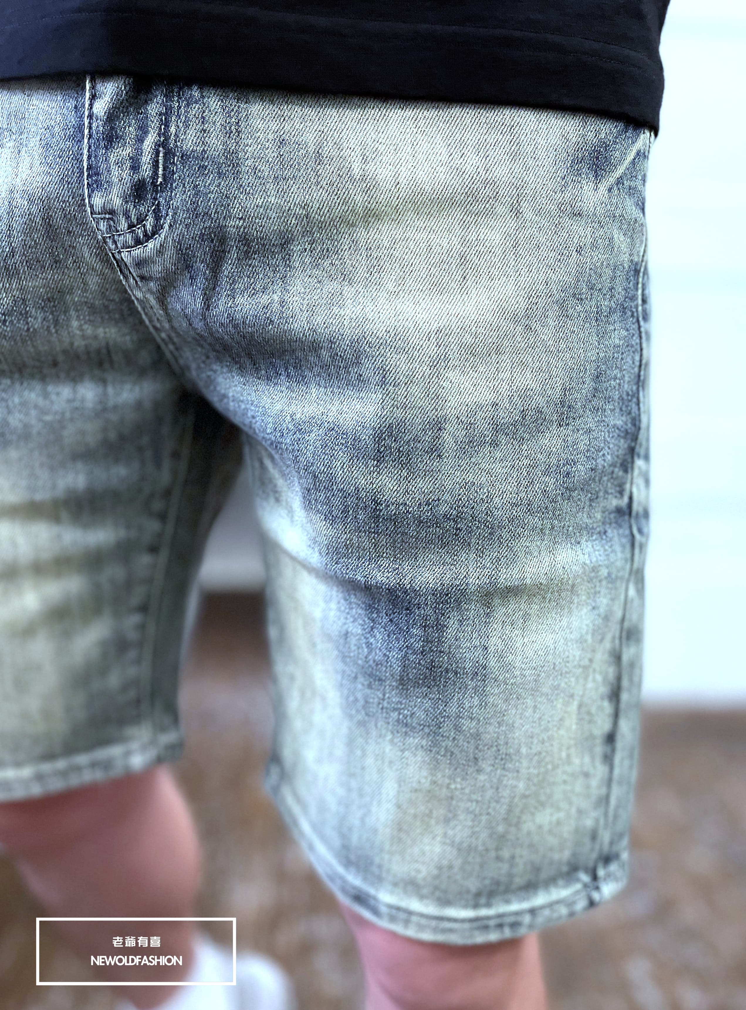 『官網限定』重磅仿舊復古暈染素面牛仔短褲(NOF2603809)