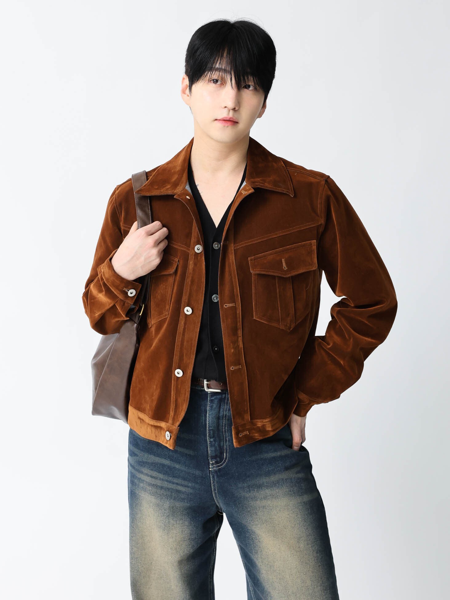 Ronnie Mund 天鵝絨斜口袋夾克