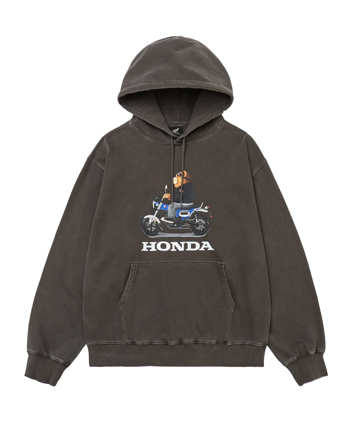 【代購】HONDA Pigment Dax Bear 小熊印花連帽T 復古水洗帽T
