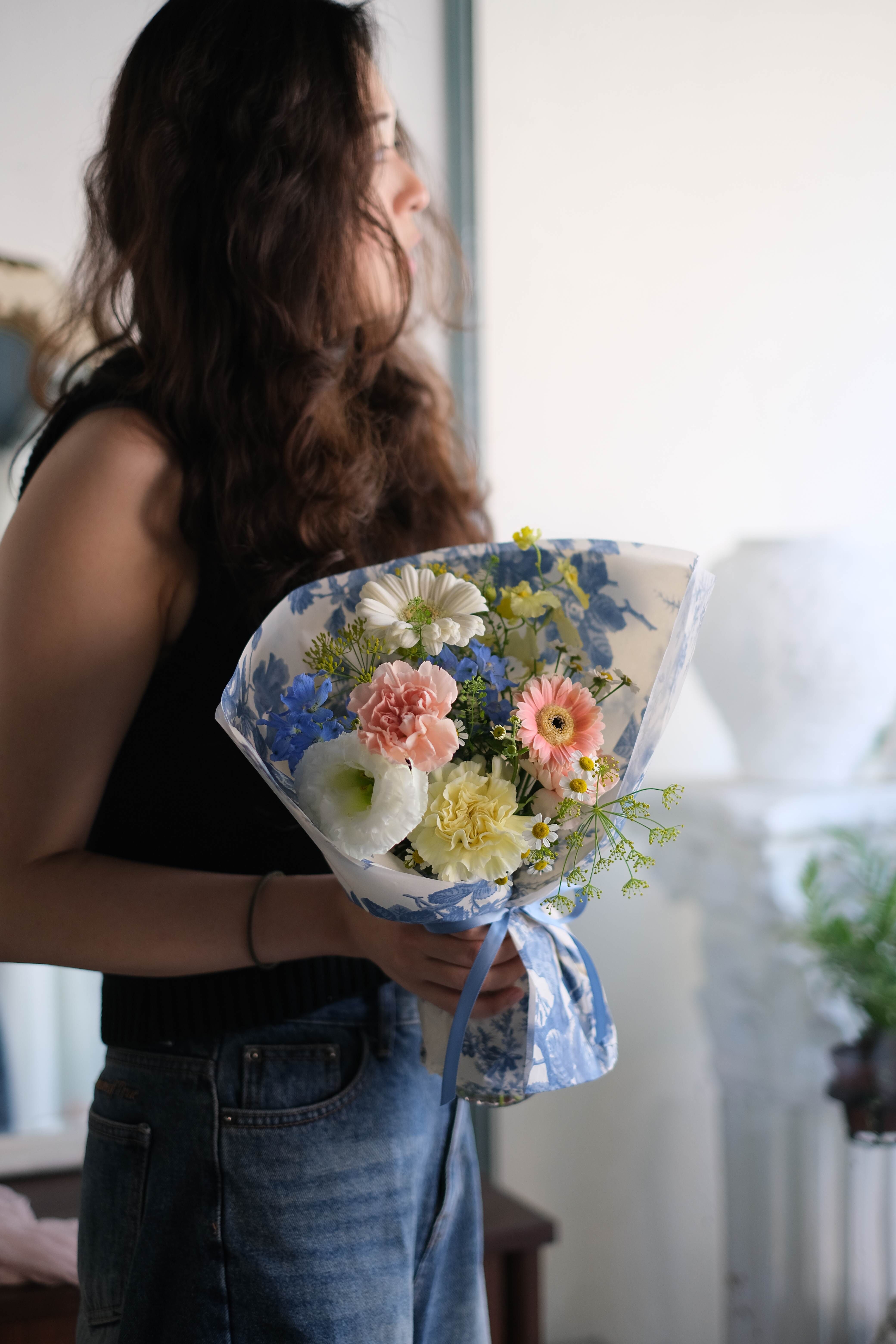 記得吃早餐｜母親節限定情意重小花束（附小花瓶）