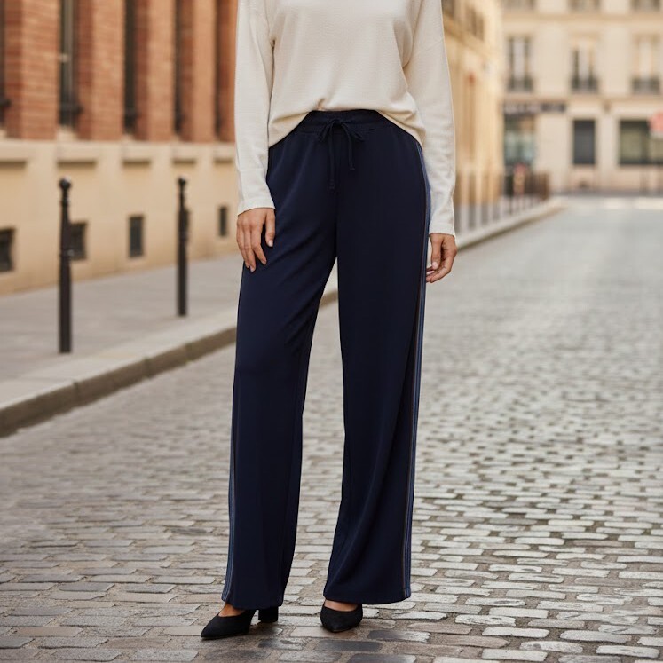 1SO0403-243 [SUNNY STUDIO] Trousers Marine #56585 (EU)