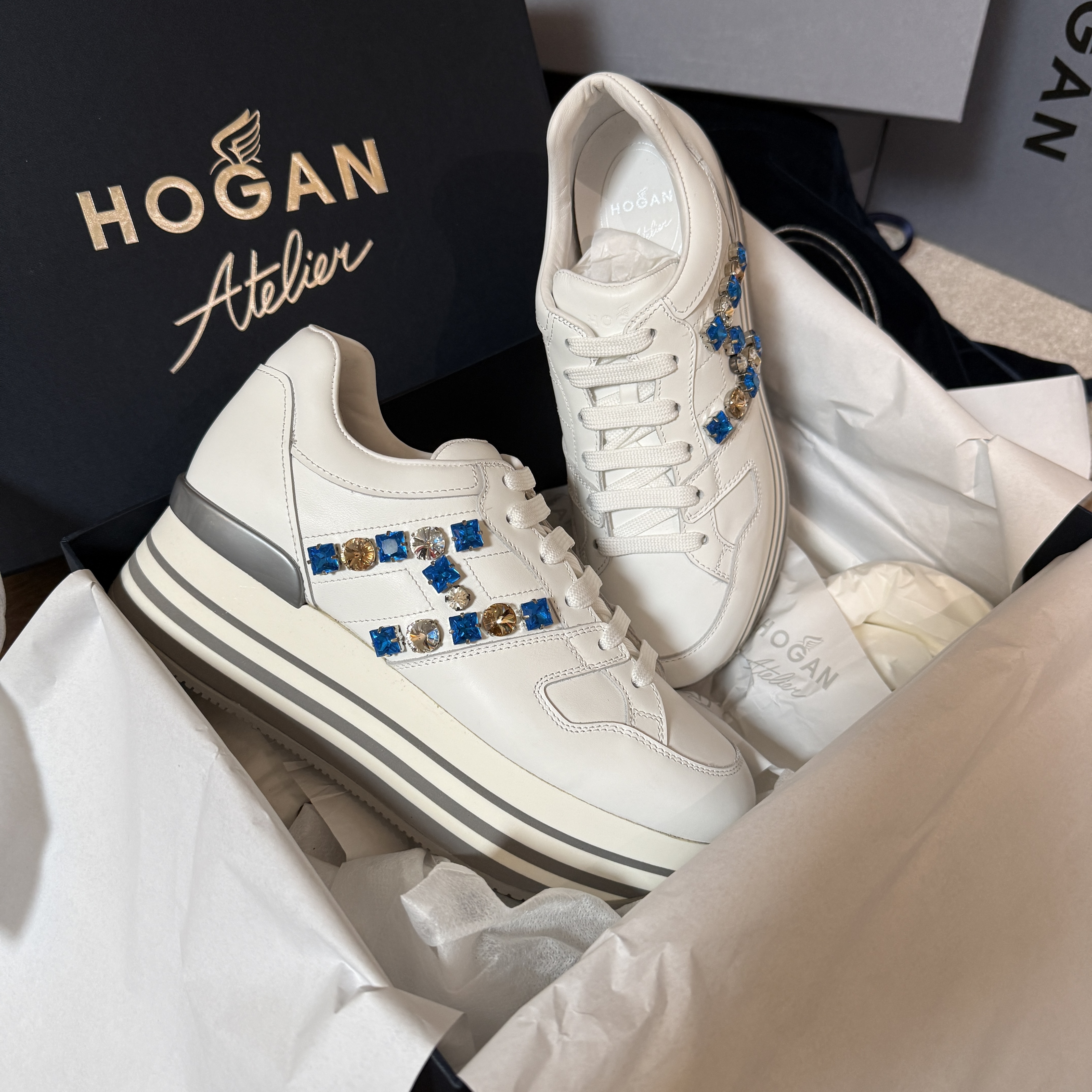 Hogan maxi H283 crystal sneakers