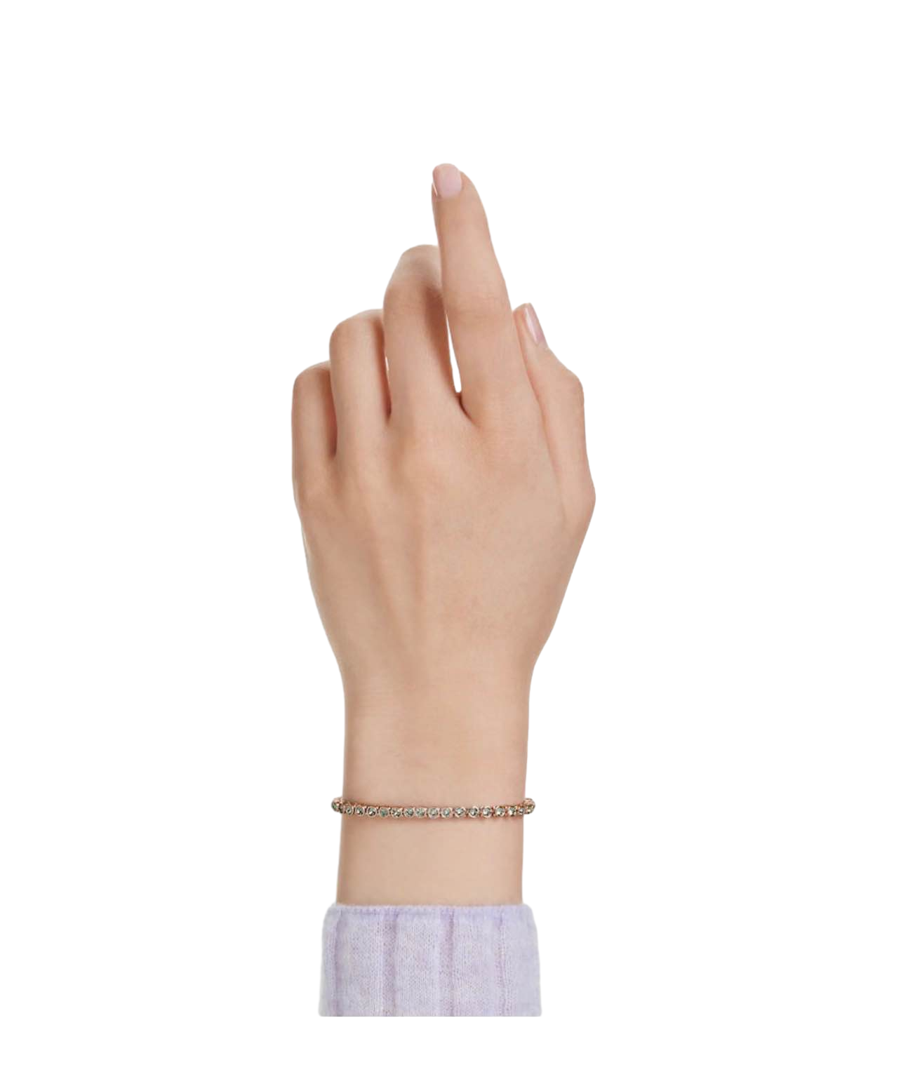 【Swarovski】Imber Emily Tennis Bracelet, Round Cut, Black, Rose Gold-tone Plated  玫瑰金