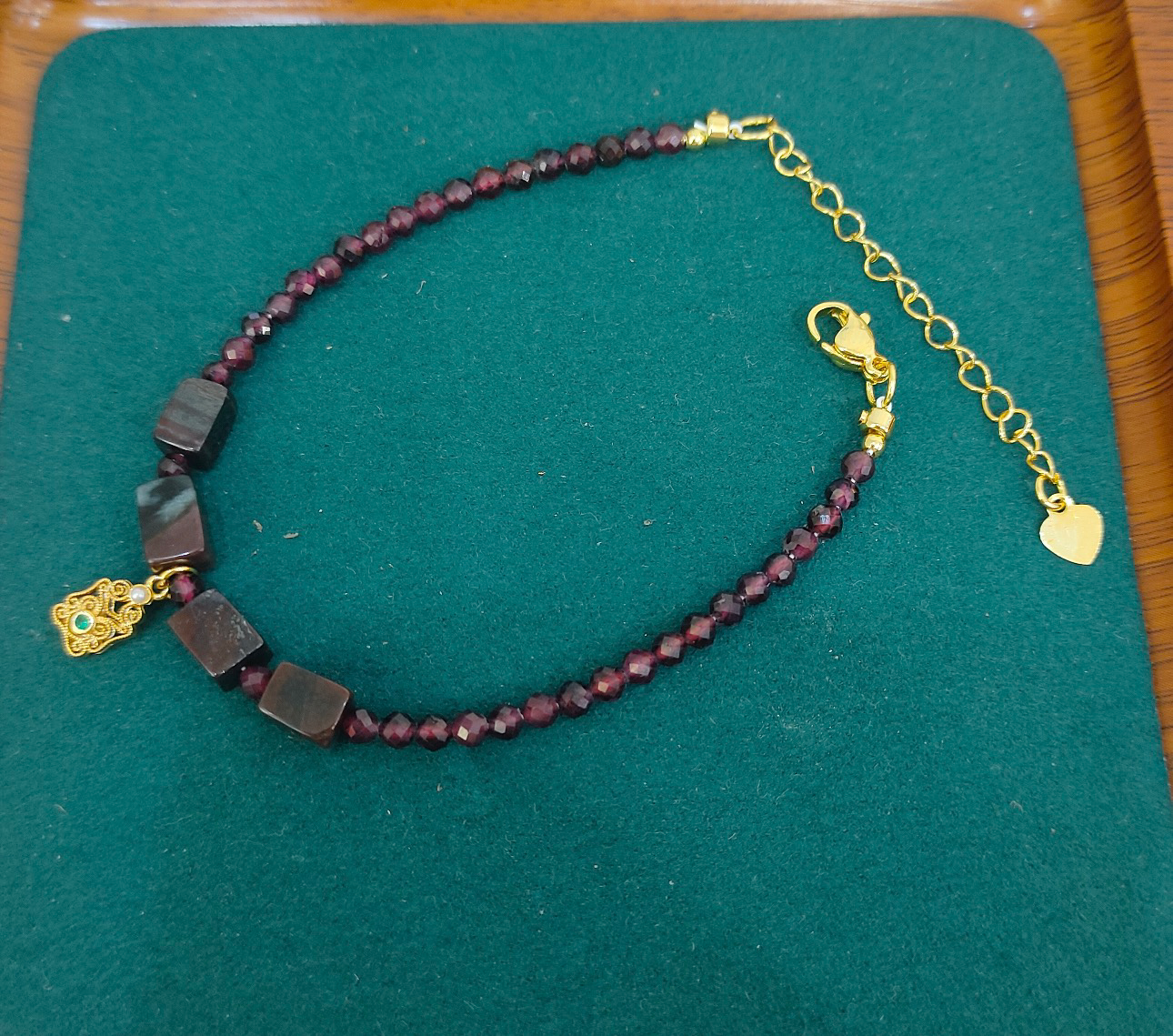 0402gz15-舒俱來-SJL537血舒+石榴石手鏈（A15）