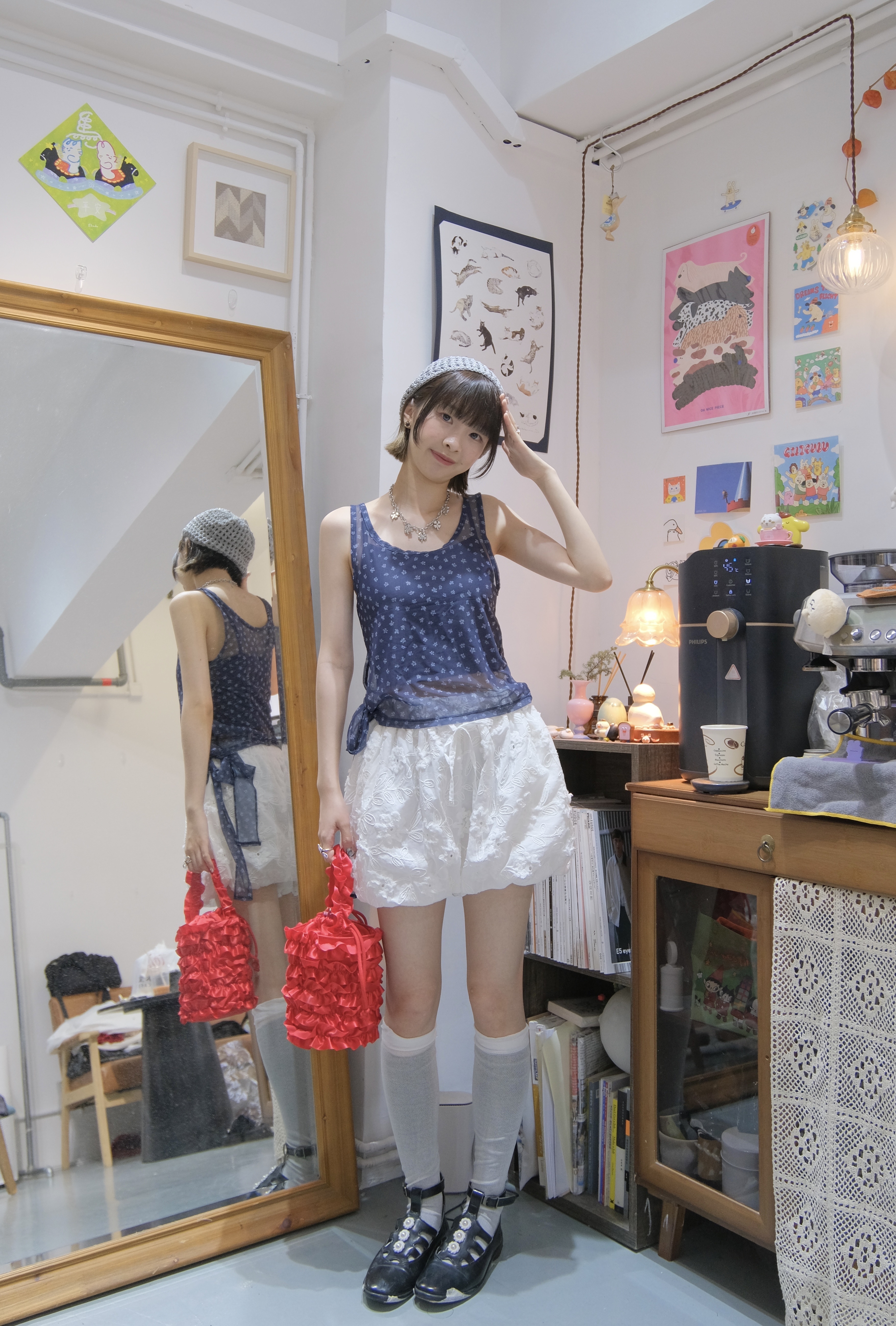 可愛印花背心TOP