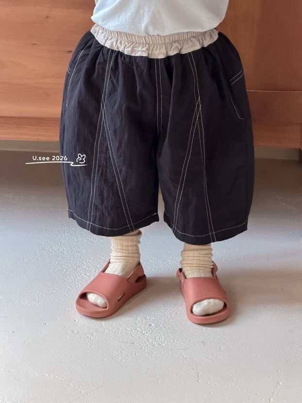 小童明線過膝褲