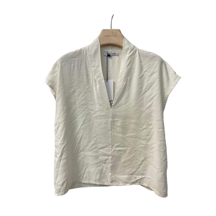 1SO0403-132 [SUNNY STUDIO] Short Sleeve Top White #56061 (EU)