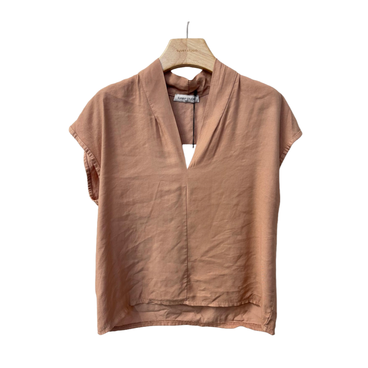 1SO0403-134 [SUNNY STUDIO] Short Sleeve Top Rose #56061 (EU)