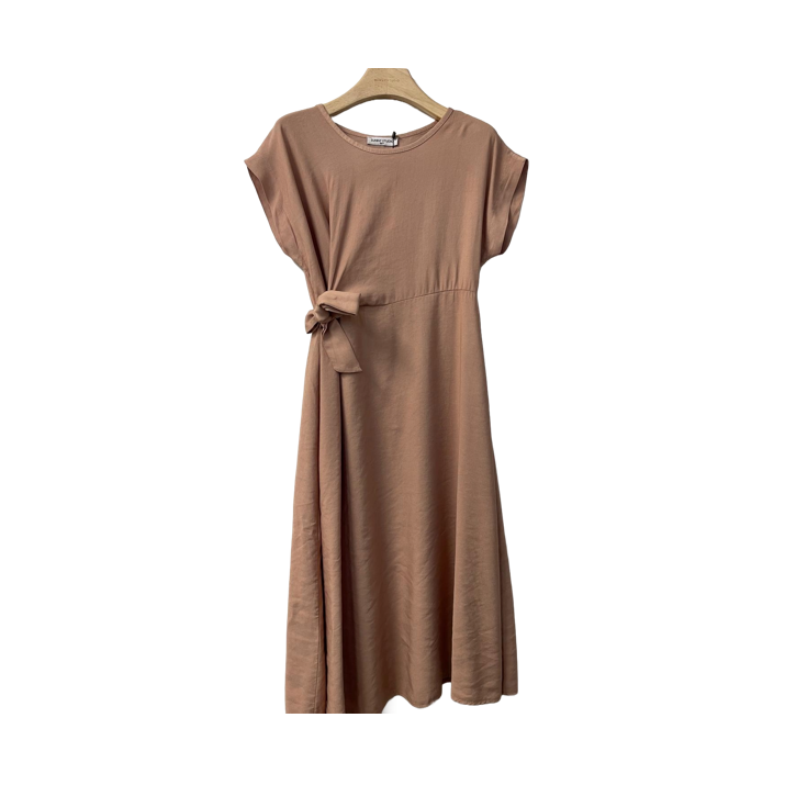 1SO0403-137 [SUNNY STUDIO] Dress With Bow Rose #56161 (EU)