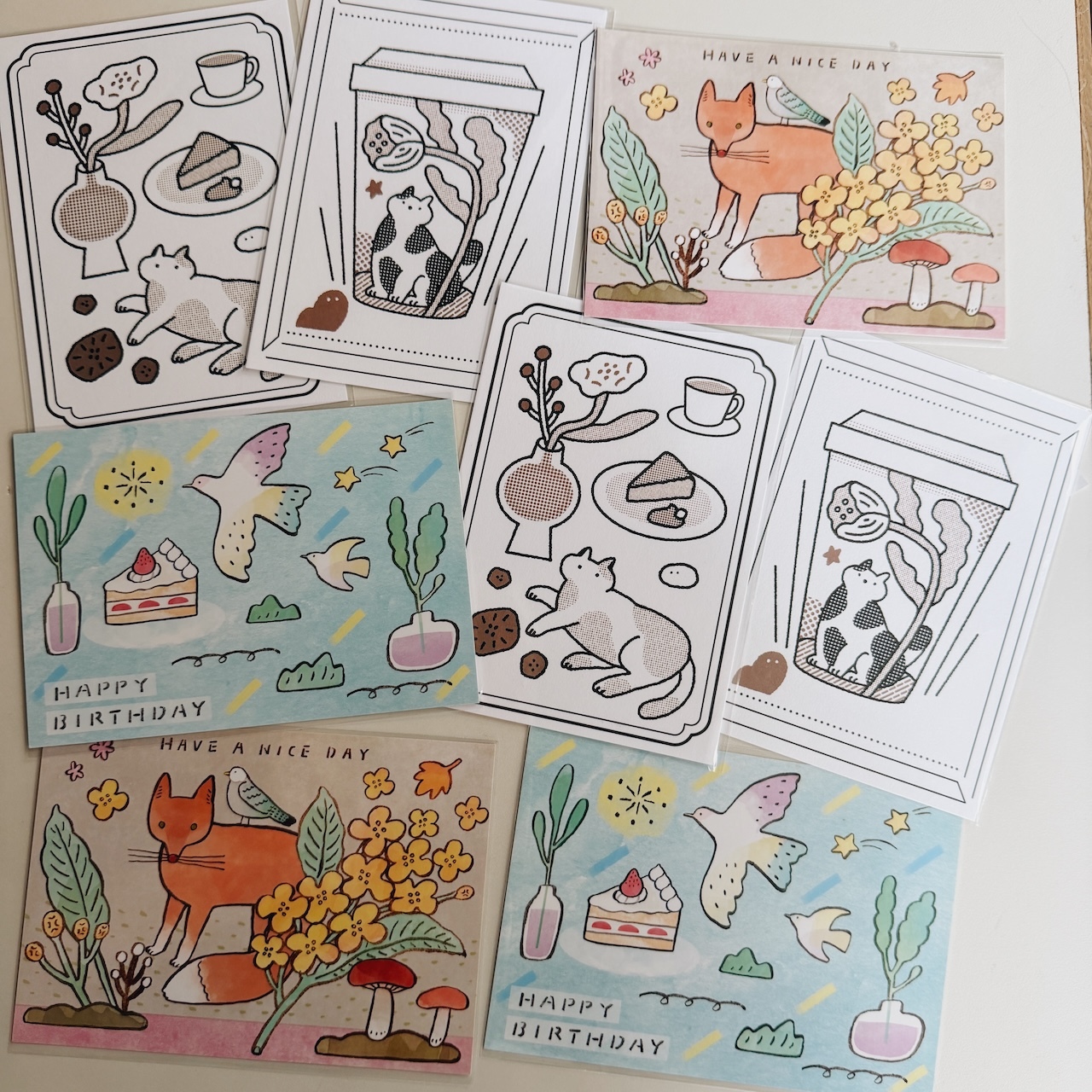 祝福卡 插畫明信片｜台灣 繭花