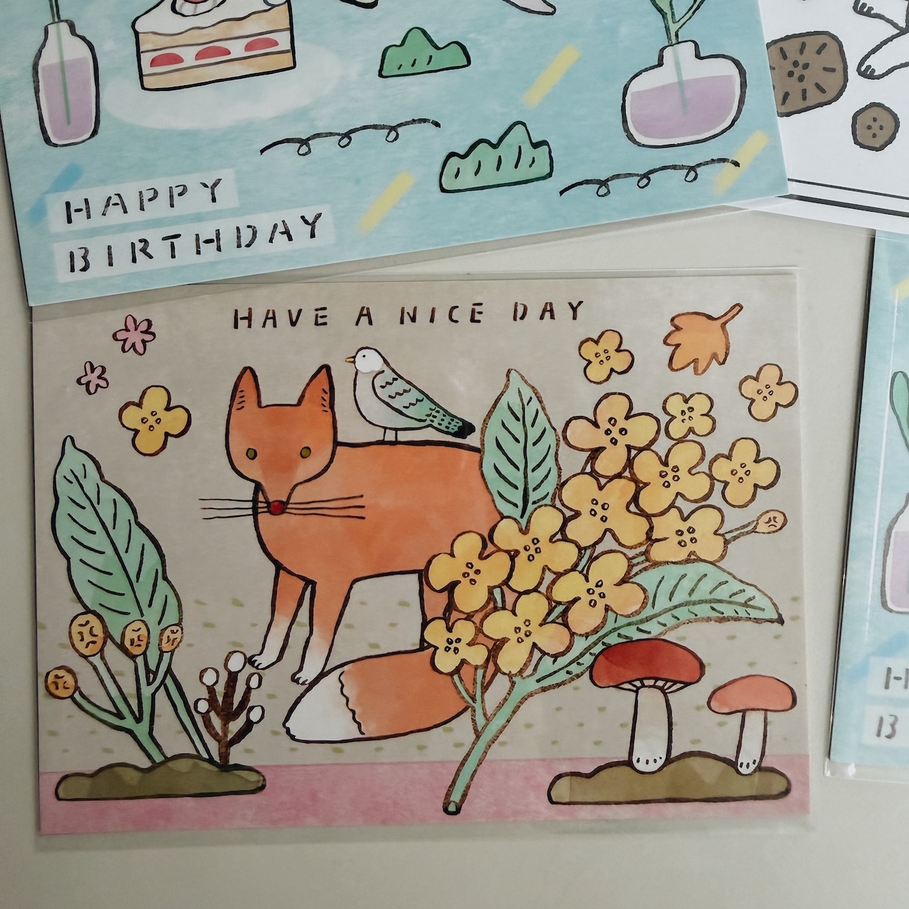 祝福卡 插畫明信片｜台灣 繭花