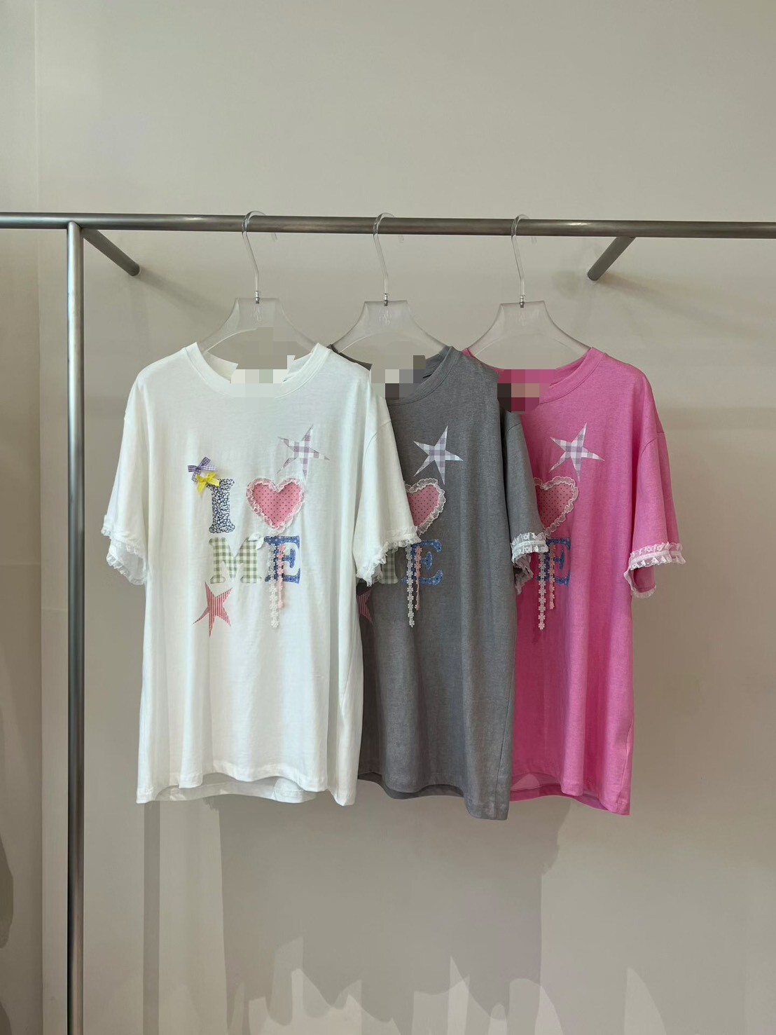彩字LOVE短袖T