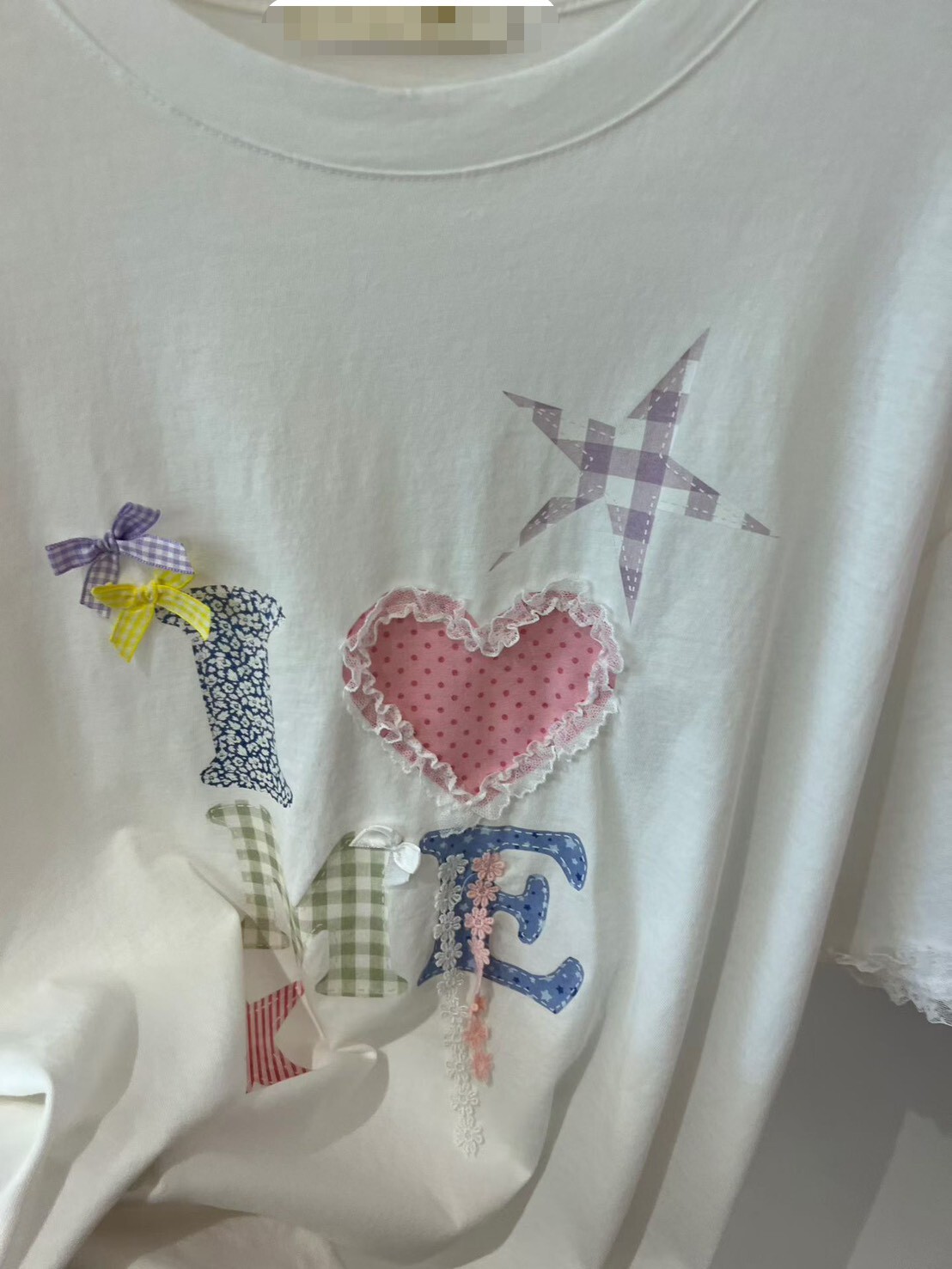 彩字LOVE短袖T
