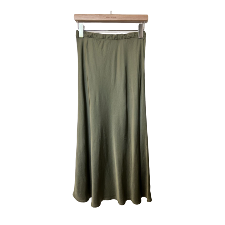 1SO0403-177 [SUNNY STUDIO] Midi Skirt Kaki #30281U (EU)
