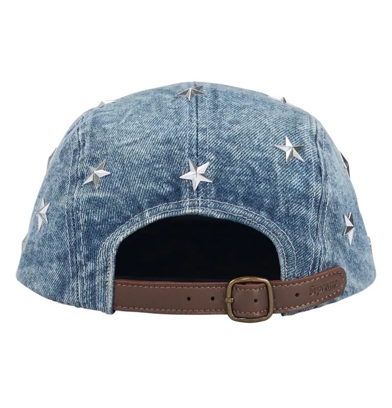 Supreme 26ss Stars Studded Denim Camp Cap 丹寧星星鉚釘