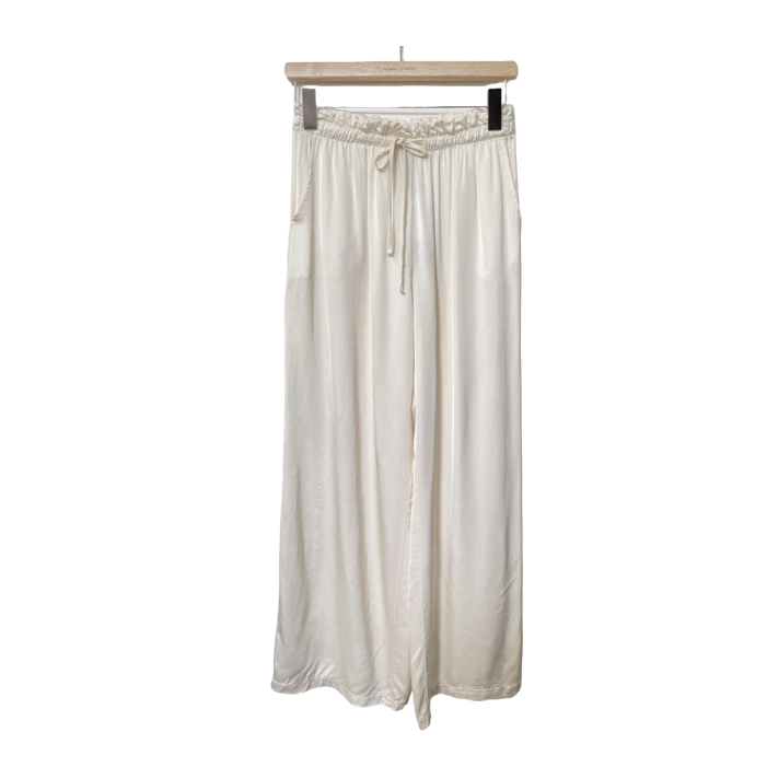1SO0403-184 [SUNNY STUDIO] Drawstring Trousers White #13001 (EU)