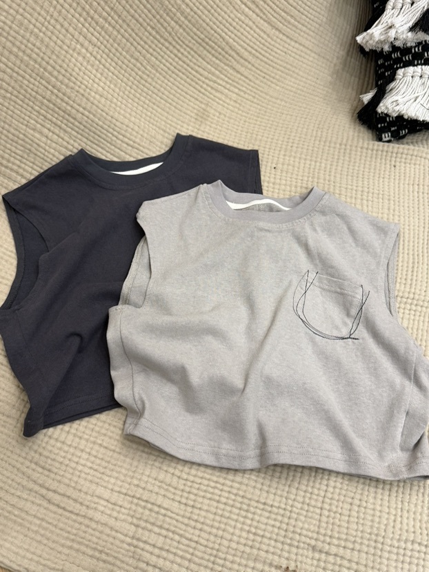 小童口袋拉線背心