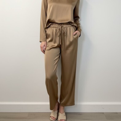 1SO0403-186 [SUNNY STUDIO] Drawstring Trousers Camel #13001 (EU)